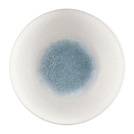 Churchill Bamboo Centre Print Deep Coupe Plates Topaz Blue 255mm (Pack of 12) - FC189 Plates Churchill