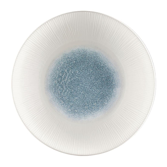 Churchill Bamboo Centre Print Deep Coupe Plates Topaz Blue 255mm (Pack of 12) - FC189 Plates Churchill