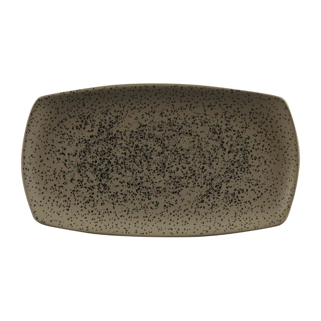 Churchill Menu Shades Caldera Rectangular Plates Flint Grey 355mm (Pack of 6) - FC195 Plates Churchill