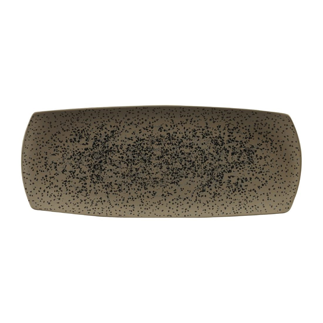 Churchill Menu Shades Caldera Medium Rectangular Plates Flint Grey 355 x 140mm (Pack of 6) - FC196 Plates Churchill
