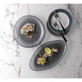 Churchill Bamboo Organic Oval Glass Platter Dusk 295 x 162mm (Pack of 6) - FC205 Churchill Super Vitrified Churchill   