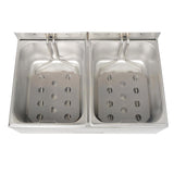 Buffalo Twin Tank Twin Basket 2x5Ltr Countertop Fryer 2x2.8kW - FC257  Buffalo   