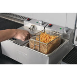 Buffalo Twin Tank Twin Basket 2x5Ltr Countertop Fryer 2x2.8kW - FC257  Buffalo   