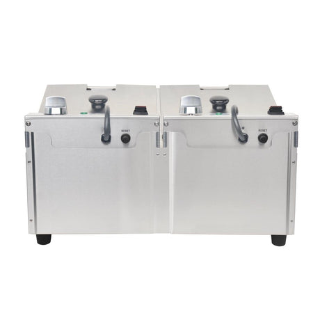 Buffalo Twin Tank Twin Basket 2x5Ltr Countertop Fryer 2x2.8kW - FC257  Buffalo   