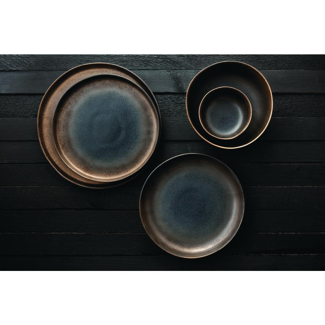 Olympia Ochre Flat Plates 220mm (Pack of 6) - FC286 Plates Olympia