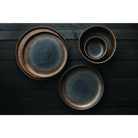 Olympia Ochre Flat Bowls 210mm 700ml (Pack of 6) - FC287 Bowls Olympia