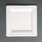 Fiesta Compostable Bagasse Square Plates 159mm (Pack of 50) - FC518  Fiesta   