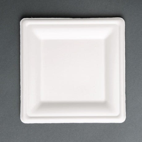 Fiesta Compostable Bagasse Square Plates 159mm (Pack of 50) - FC518  Fiesta   