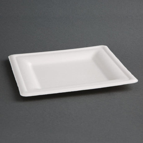 Fiesta Compostable Bagasse Square Plates 159mm (Pack of 50) - FC518  Fiesta   