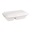 Fiesta Compostable Bagasse Hinged 2-Compartment Food Containers 253mm (Pack of 200) - FC524  Fiesta   