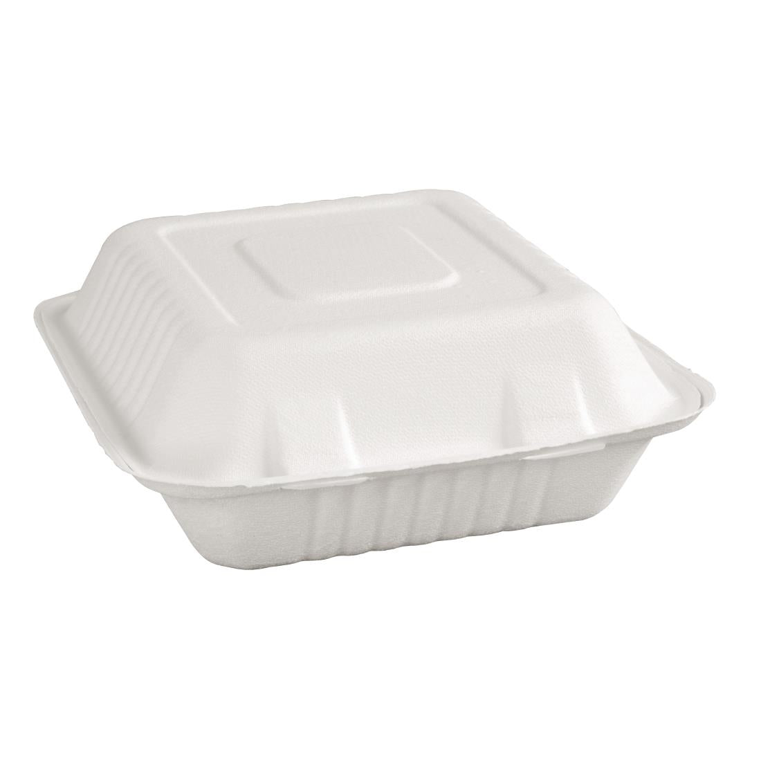 Fiesta Compostable Bagasse Hinged Food Containers 223mm (Pack of 200) - FC525  Fiesta   
