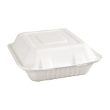 Fiesta Compostable Bagasse Hinged 3-Compartment Food Containers 201mm (Pack of 200) - FC526  Fiesta   