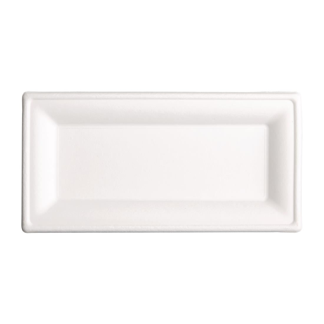 Fiesta Compostable Bagasse Rectangular Plates 258mm (Pack of 50) - FC539  Fiesta   