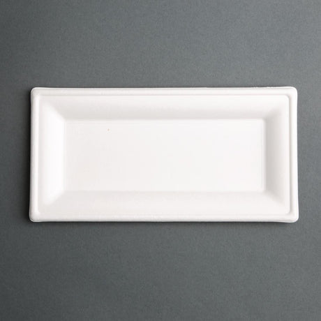 Fiesta Compostable Bagasse Rectangular Plates 258mm (Pack of 50) - FC539  Fiesta   