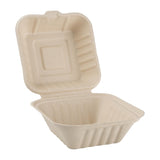 Fiesta Compostable Bagasse Burger Boxes Natural Colour 152mm (Pack of 500) - FC542  Fiesta   