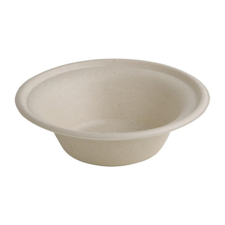 Fiesta Compostable Bagasse Round Bowls Natural Colour 11oz (Pack of 50) - FC543  Fiesta   