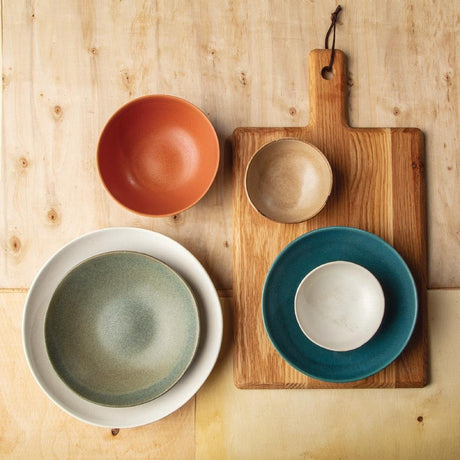 Olympia Build-a-Bowl Flat Bowls Blue 190mm (Pack of 6) - FC722 Bowls Olympia