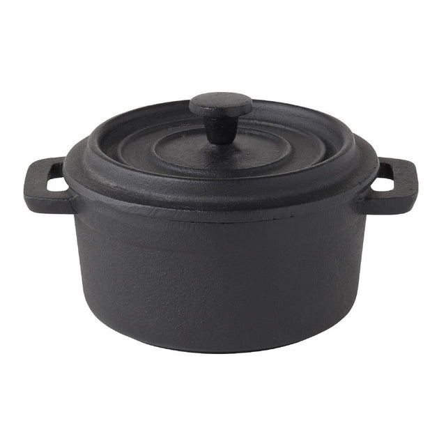 Utopia Pot Staub Round Black 100mm (Pack of 6) - FC832  Utopia   