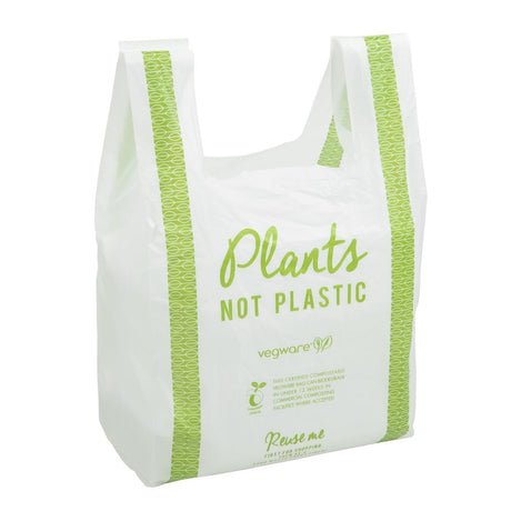 Vegware Compostable PLA Carrier Bags Medium (Pack of 500) - FC892  Vegware   