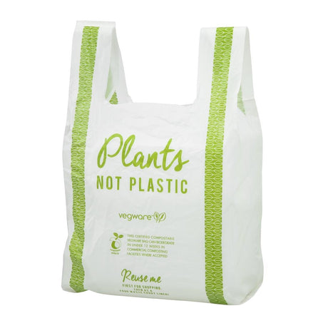 Vegware Compostable PLA Carrier Bags Medium (Pack of 500) - FC892  Vegware   
