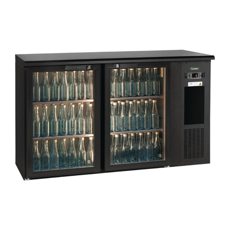 E3 2 x glass door undercounter bottle cooler | E3/22GMU84 Gamko