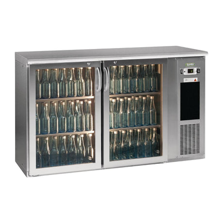 E3 2 x glass door undercounter bottle cooler | E3/22GMUCS84 Gamko