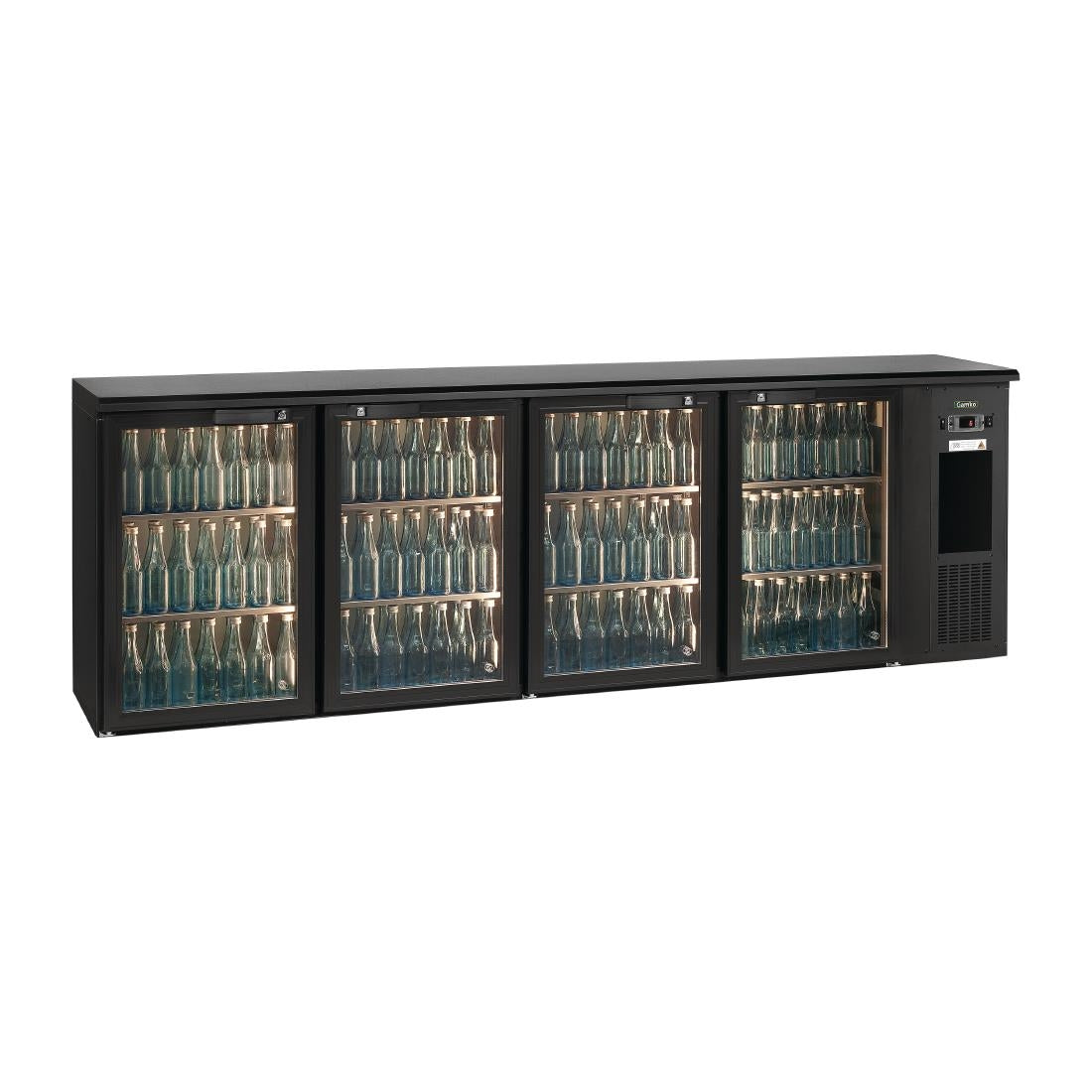 E3 4 x glass door undercounter bottle cooler | E3/2222GMU84 Gamko