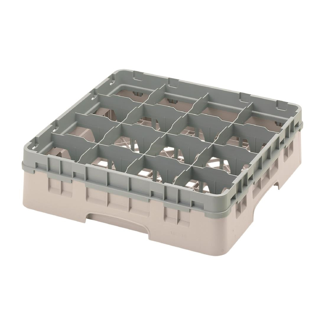 Cambro Camrack Beige 16 Compartments Max Glass Height 114mm - FD063  Cambro   