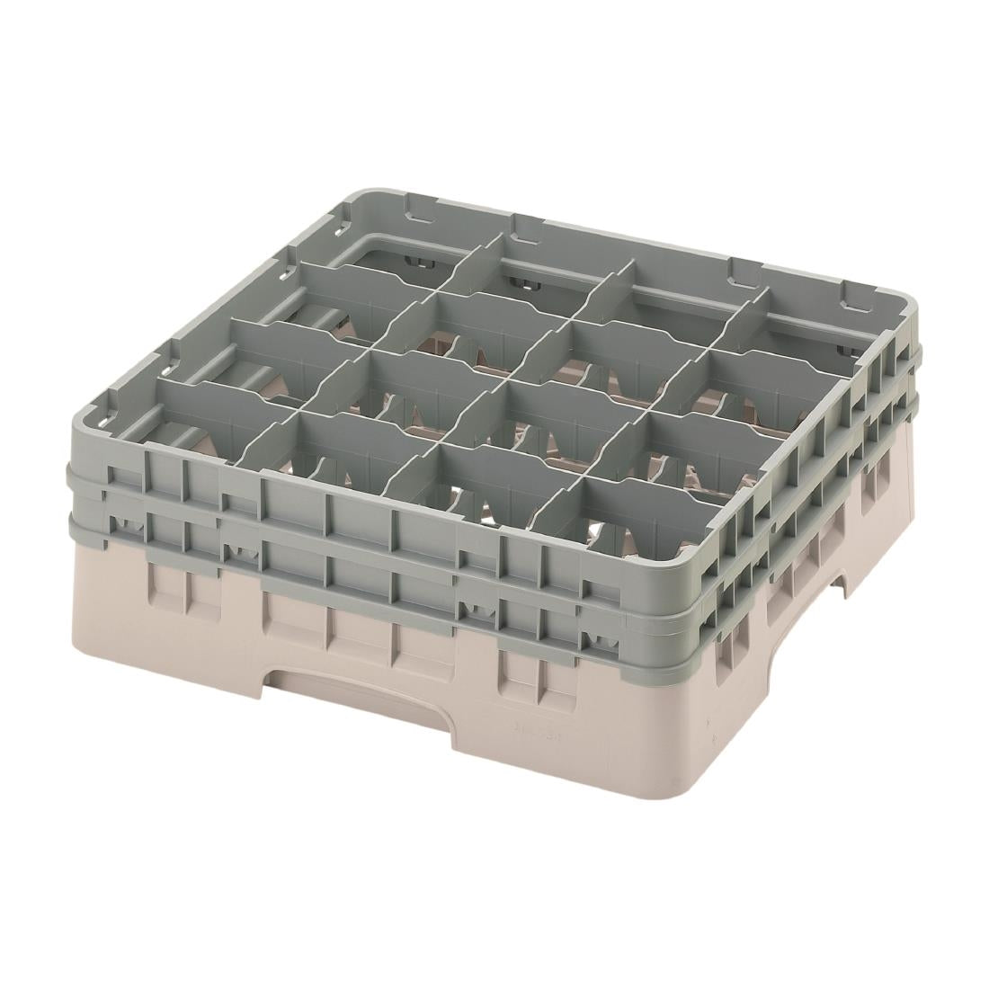Cambro Camrack Beige 16 Compartments Max Glass Height 155mm - FD064  Cambro   