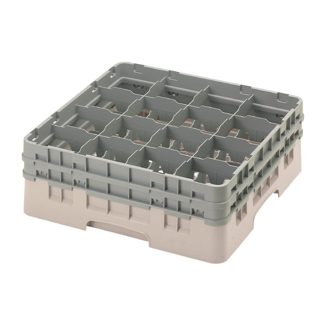 Cambro Camrack Beige 16 Compartments Max Glass Height 155mm - FD064  Cambro   