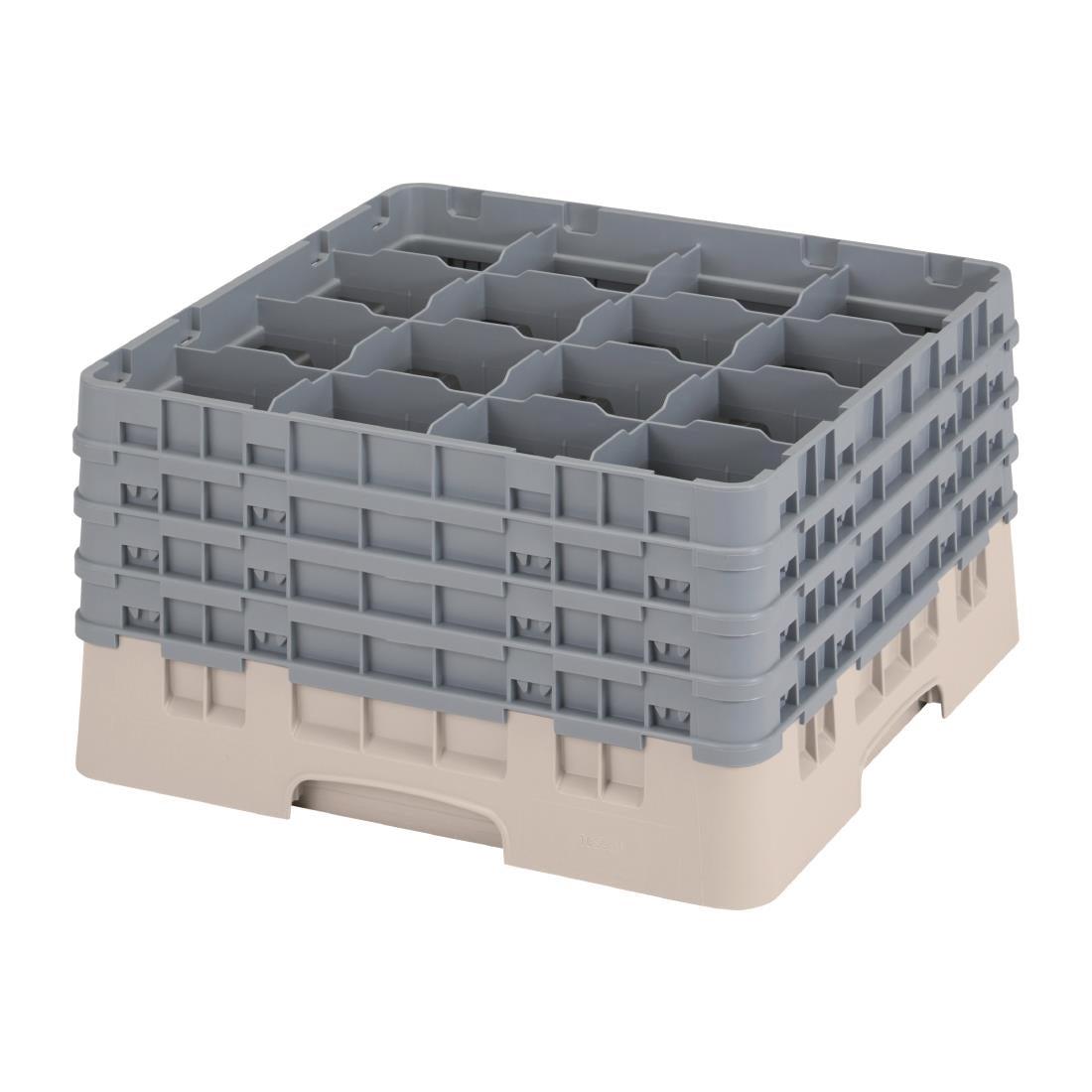 Cambro Camrack Beige 16 Compartments Max Glass Height 238mm - FD066  Cambro   