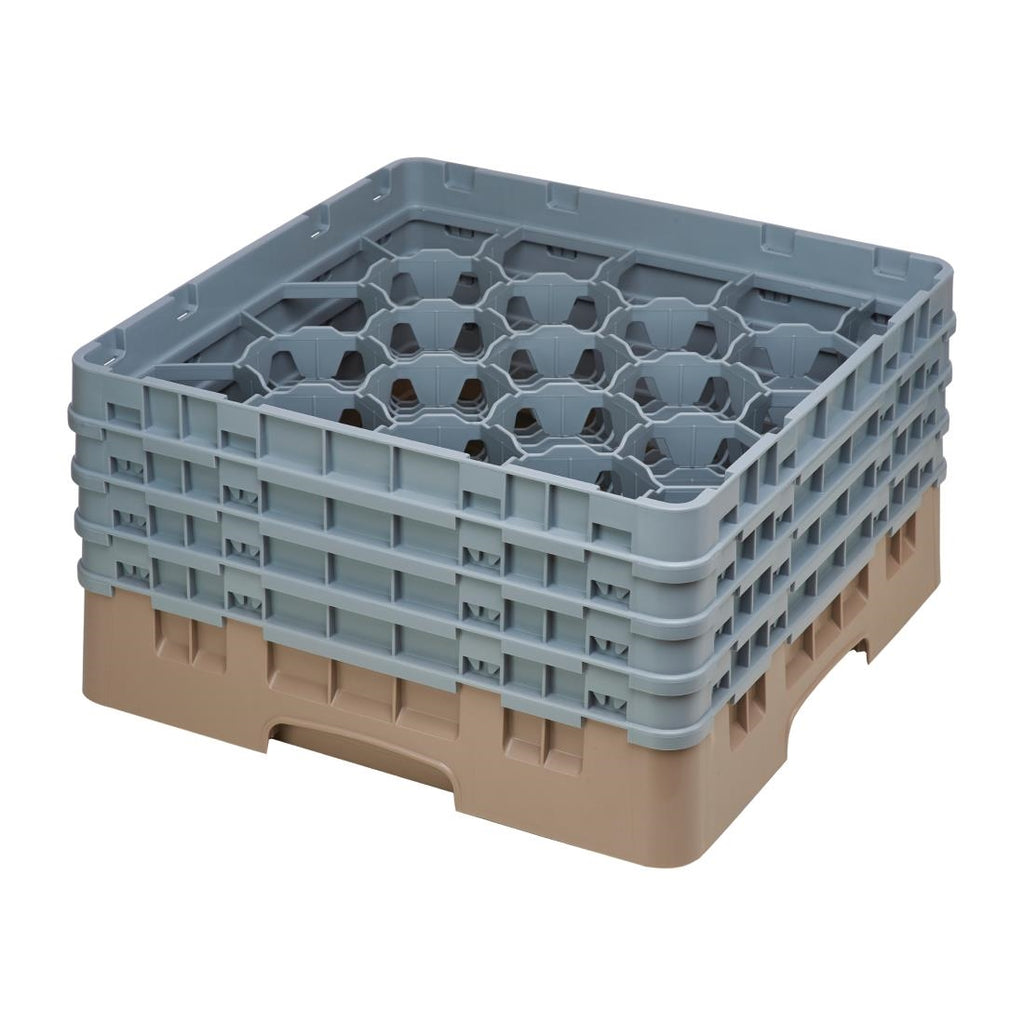 Cambro Camrack Beige 20 Compartments Max Glass Height 215mm - FD068  Cambro   