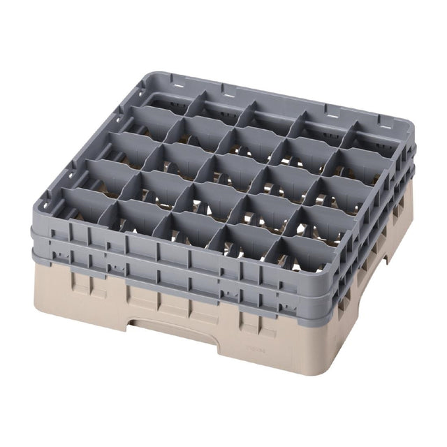 Cambro Camrack Beige 25 Compartments Max Glass Height 155mm - FD071  Cambro   