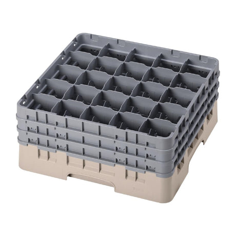Cambro Camrack Beige 25 Compartments Max Glass Height 196mm - FD072  Cambro   