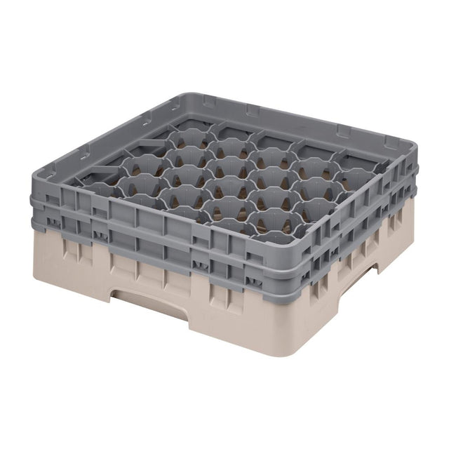 Cambro Camrack Beige 30 Compartments Max Glass Height 133mm - FD074  Cambro   