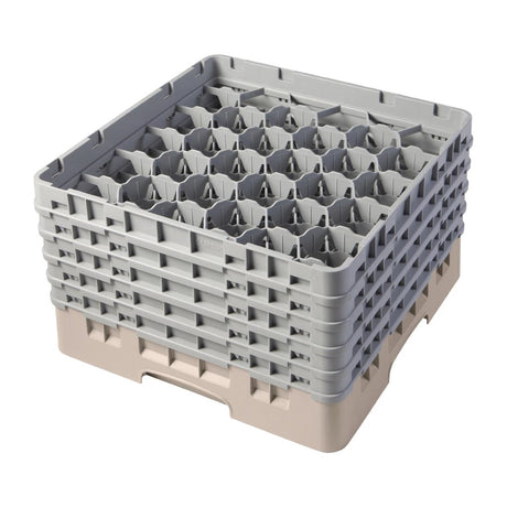 Cambro Camrack Beige 30 Compartments Max Glass Height 257mm - FD077  Cambro   