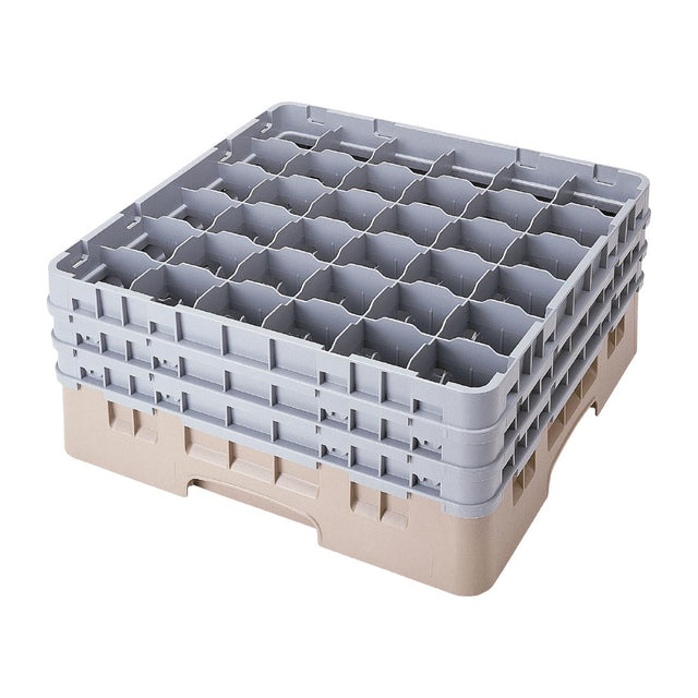 Cambro Camrack Beige 36 Compartments Max Glass Height 196mm - FD079  Cambro   