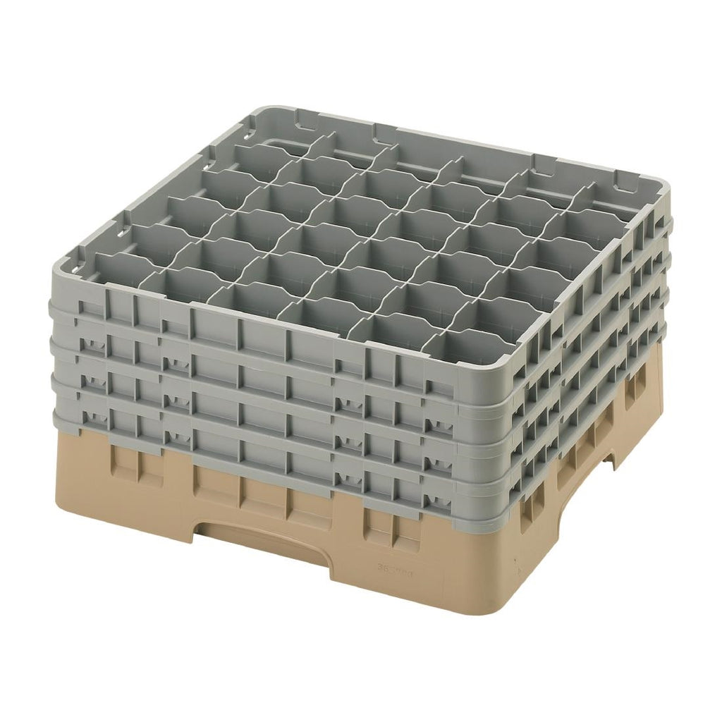 Cambro Camrack Beige 36 Compartments Max Glass Height 238mm - FD080  Cambro   