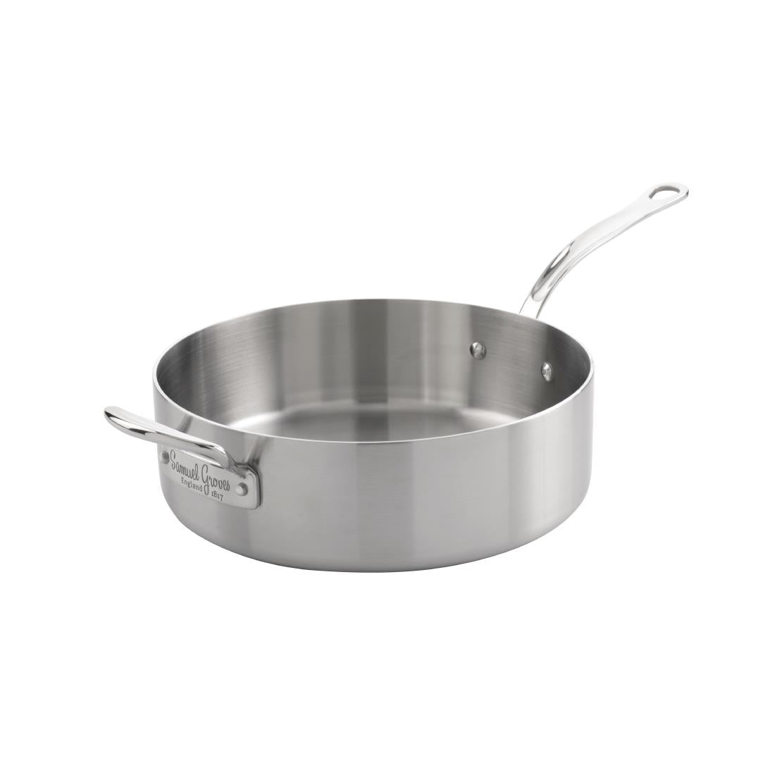 Samuel Groves Copper Core 5-Ply Sauté Pan 26cm - FD091  Samuel Groves   