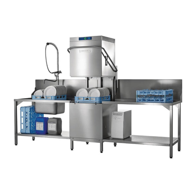 Profi Pass Through Dishwasher with Drain Heat Recovery and Water Softener AMXRS-10A - FD254  Hobart Profi   