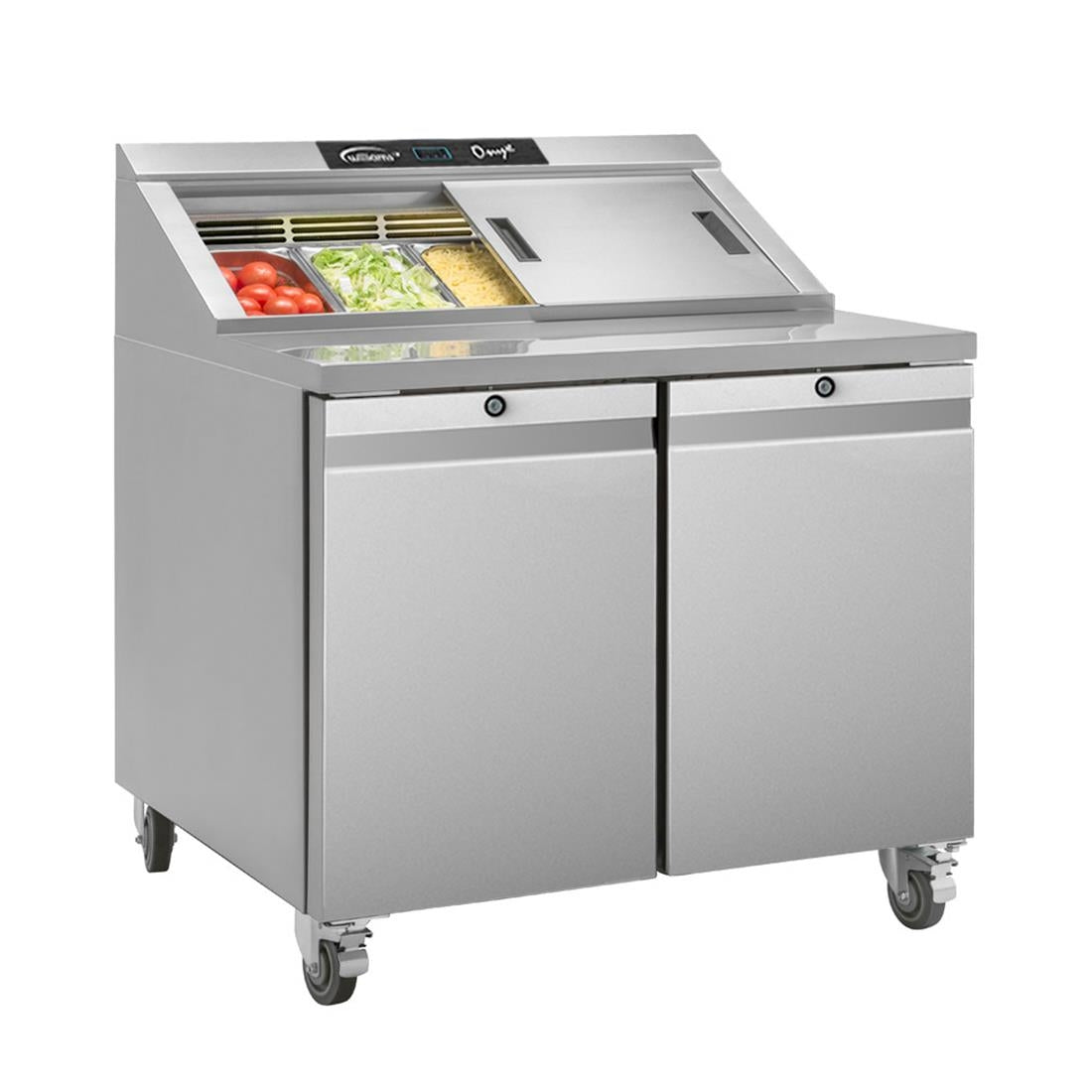 Williams Onyx Double Door Refrigerated Prep Counter 355Ltr CPC2-SS - FD366  Williams   