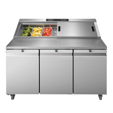 Williams Onyx 3 Door Refrigerated Prep Counter 616Ltr CPC3-SS - FD367  Williams   