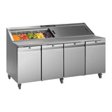 Williams Onyx 4 Door Refrigerated Prep Counter 835Ltr CPC4-SS - FD368  Williams   