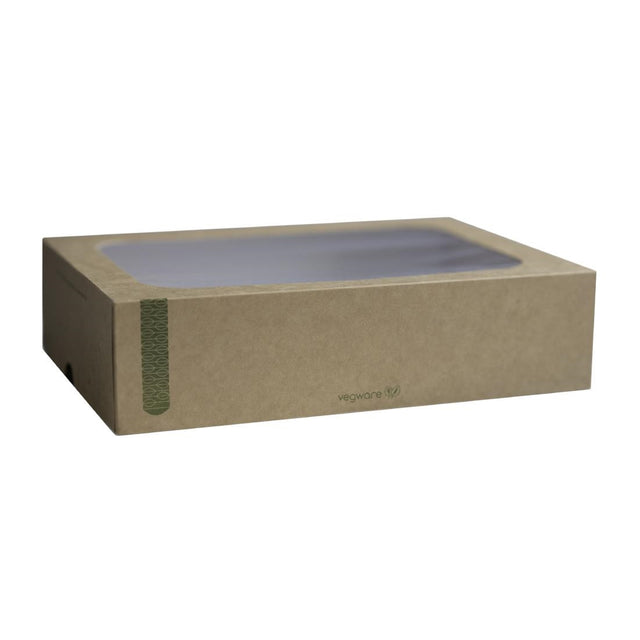 Vegware Compostable Sandwich Platters Box with Insert and Lid (Pack of 50) - FD386  Vegware   