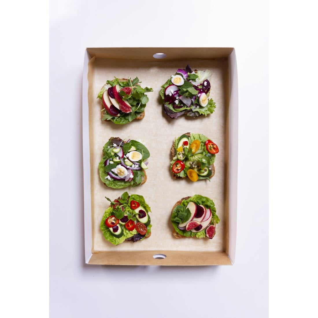 Vegware Compostable Sandwich Platters With Lid Large (Pack of 25) - FD387  Vegware   