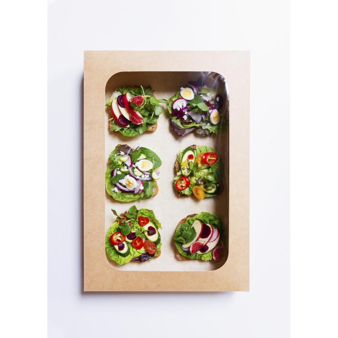 Vegware Compostable Sandwich Platters With Lid Large (Pack of 25) - FD387  Vegware   