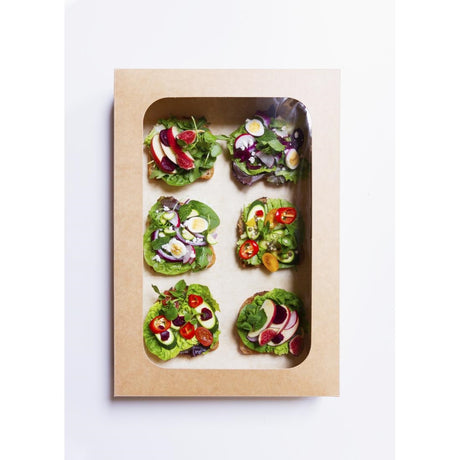 Vegware Compostable Sandwich Platters With Lid Large (Pack of 25) - FD387  Vegware   