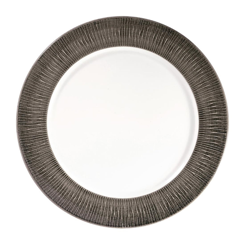 Churchill Bamboo Spinwash Footed Plates Dusk 305mm (Pack of 12) - FD810 Plates Churchill