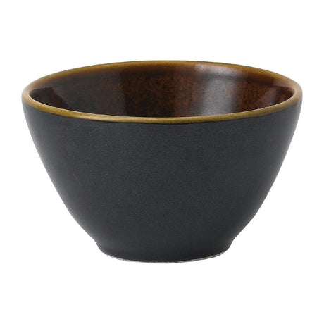 Churchill Super Vitrified Nourish Black Onyx Two Tone Contour Deep Bowls 8oz (Pack of 12) - FD817 Bowls Churchill