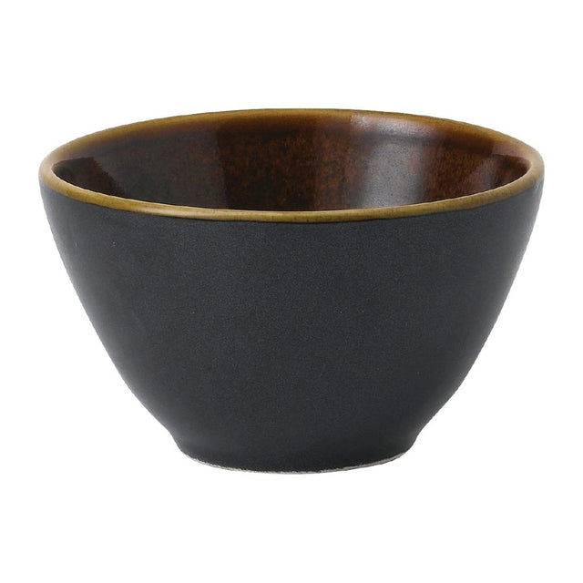Churchill Super Vitrified Nourish Black Onyx Two Tone Contour Deep Bowls 8oz (Pack of 12) - FD817 Bowls Churchill